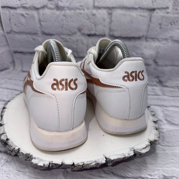 Asics Tiger Runner 1202311 Shoes Sneakers Womens Size 9 White Rose Gold - Picture 6 of 11